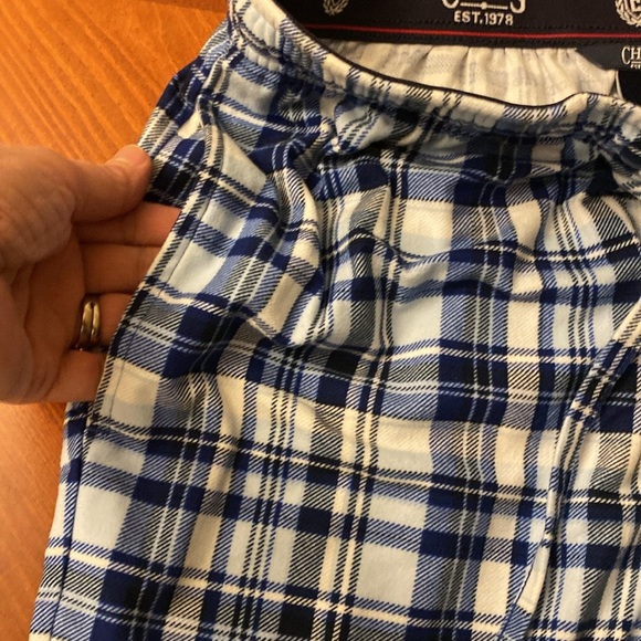 Chaps Men’s Flannel Shorts Blue Plaid Small - Picture 5 of 8